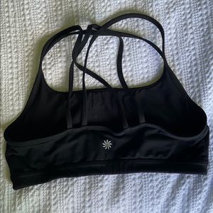 Athletes black sports bra